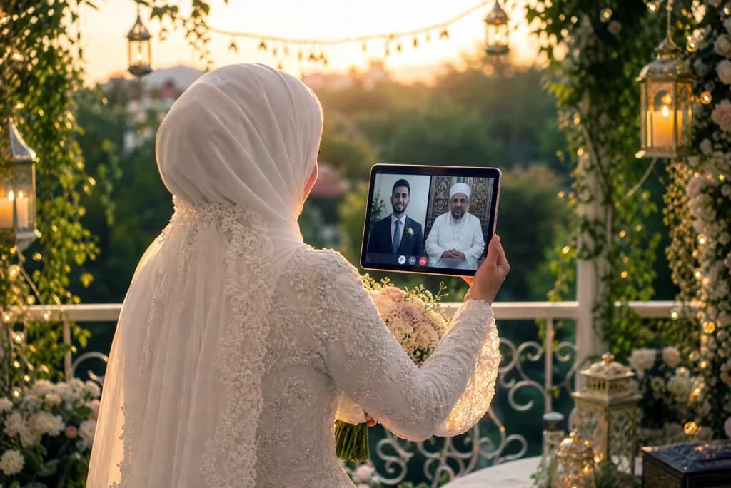 A couple beginning their married life together